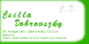 csilla dobrovszky business card